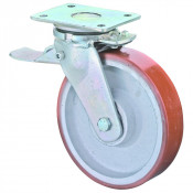 Roulette Pivotante à frein Charge Lourde Polyuréthane - Ø200mm - 1400kg