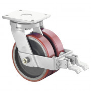 Roulette Pivotante à frein Charge Lourde Polyuréthane - Ø200mm - 2000kg