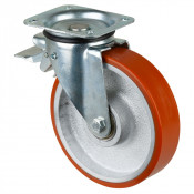 Roulette Pivotante à frein Charge Lourde Polyuréthane - Ø200mm - 450kg
