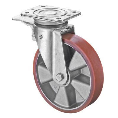 Roulette Pivotante à frein Charge Lourde Polyuréthane - Ø200mm - 600kg