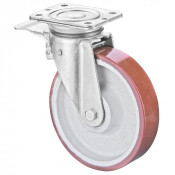 Roulette Pivotante à frein Charge Lourde Polyuréthane - Ø200mm - 600kg
