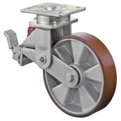 Roulette Pivotante à frein Charge Lourde Polyuréthane - Ø200mm - 600kg