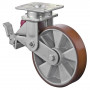 Roulette Pivotante à frein Charge Lourde Polyuréthane - Ø200mm - 600kg