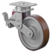 Roulette Pivotante à frein Charge Lourde Polyuréthane - Ø200mm - 600kg