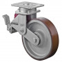 Roulette Pivotante à frein Charge Lourde Polyuréthane - Ø200mm - 600kg