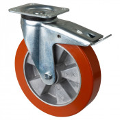 Roulette Pivotante à frein Charge Lourde Polyuréthane - Ø250mm - 1000kg