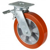 Roulette Pivotante à frein Charge Lourde Polyuréthane - Ø250mm - 1000kg