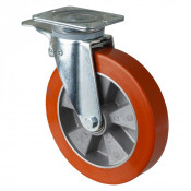 Roulette Pivotante à frein Charge Lourde Polyuréthane - Ø250mm - 600kg