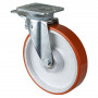 Roulette Pivotante à frein Charge Lourde Polyuréthane - Ø250mm - 600kg