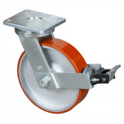 Roulette Pivotante à frein Charge Lourde Polyuréthane - Ø300mm - 2000kg