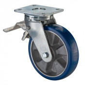 Roulette Pivotante à frein Charge Lourde Polyuréthane moulé Besothane - Ø100mm - 200kg