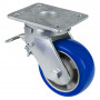 Roulette Pivotante à frein Charge Lourde Polyuréthane moulé Besothane - Ø125mm - 450kg