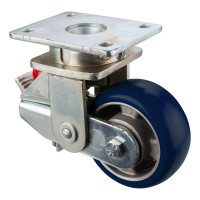 Roulette Pivotante à frein Charge Lourde Polyuréthane moulé Besothane - Ø125mm - 450kg