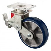 Roulette Pivotante à frein Charge Lourde Polyuréthane moulé Besothane - Ø200mm - 600kg
