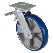 Roulette Pivotante à frein Charge Lourde Polyuréthane moulé Besothane - Ø250mm - 1000kg
