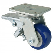 Roulette Pivotante à frein Charge Lourde Polyuréthane moulé Besothane - Ø80mm - 170kg