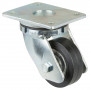 Roulette Pivotante Charge Lourde Caoutchouc élastique noir - Ø100mm - 150kg