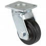 Roulette Pivotante Charge Lourde Caoutchouc élastique noir - Ø100mm - 150kg