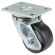 Roulette Pivotante Charge Lourde Caoutchouc élastique noir - Ø100mm - 210kg