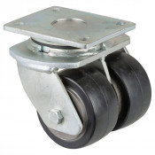 Roulette Pivotante Charge Lourde Caoutchouc élastique noir - Ø100mm - 420kg