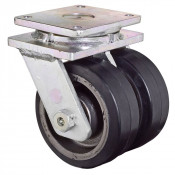 Roulette Pivotante Charge Lourde Caoutchouc élastique noir - Ø150mm - 850kg