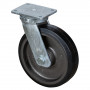 Roulette Pivotante Charge Lourde Caoutchouc élastique noir - Ø300mm - 850kg