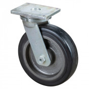 Roulette Pivotante Charge Lourde Caoutchouc élastique noir - Ø400mm - 1500kg