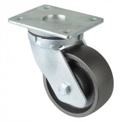 Roulette Pivotante Charge Lourde Fonte - Ø125mm - 550kg