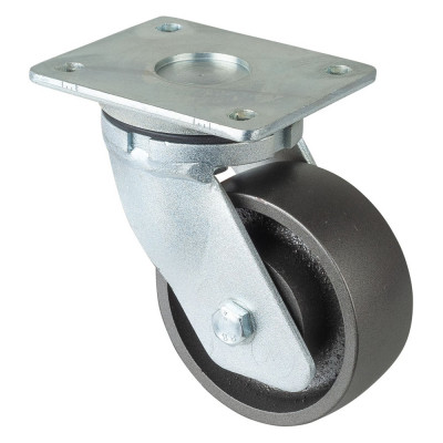 Roulette Pivotante Charge Lourde Fonte - Ø125mm - 550kg