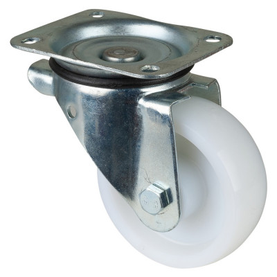 Roulette Pivotante Charge Lourde Plastique - Ø125mm - 400kg