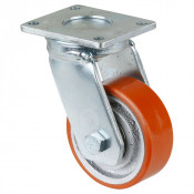 Roulette Pivotante Charge Lourde Polyuréthane - Ø100mm - 295kg