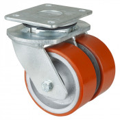 Roulette Pivotante Charge Lourde Polyuréthane - Ø125mm - 1100kg