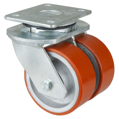 Roulette Pivotante Charge Lourde Polyuréthane - Ø125mm - 1100kg
