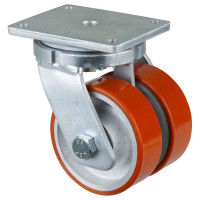 Roulette Pivotante Charge Lourde Polyuréthane - Ø150mm - 1600kg Roulette Pivotante Charge Lourde Polyuréthane - Ø150mm - 1600kg