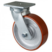 Roulette Pivotante Charge Lourde Polyuréthane - Ø250mm - 1600kg