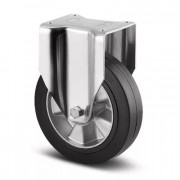 Roulettes Fixes Caoutchouc Vulcanisé – Diamètres 125 à 200 mm – Charge 300–450 kg