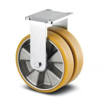 Roulettes Jumelées Fixes Polyuréthane – Diamètres 125 à 200 mm – Charge 750 kg Roulettes Jumelées Fixes Polyuréthane – Diamètres 125 à 200 mm – Charge 750 kg