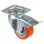 Roulette Compacte à Frein Polyuréthane - Ø50mm - 150kg