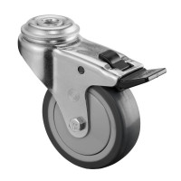 Roulette Appareil Bloc. Dir. Caoutchouc Gris Ø75mm 75kg Oeil Roulette Appareil Bloc. Dir. Caoutchouc Gris Ø75mm 75kg Oeil