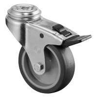 Roulette Appareil Bloc. Dir. Caoutchouc Gris Ø75mm 75kg Oeil Roulette Appareil Bloc. Dir. Caoutchouc Gris Ø75mm 75kg Oeil