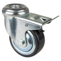 Roulette Appareil Bloc. Dir. Caoutchouc Gris Conduct. Ø80mm 80kg Tige Roulette Appareil Bloc. Dir. Caoutchouc Gris Conduct. Ø80mm 80kg Tige