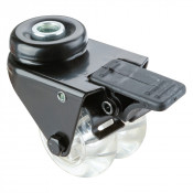 Roulette Appareil Bloc. Dir. Plastique Ø50mm 80kg Oeil