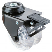Roulette Appareil Bloc. Dir. Plastique Ø75mm 100kg Oeil