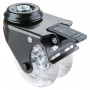 Roulette Appareil Bloc. Dir. Plastique Ø75mm 100kg Oeil
