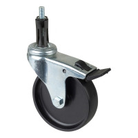 Roulette Appareil Bloc. Dir. Plastique noir Ø100mm 65kg Douille Roulette Appareil Bloc. Dir. Plastique noir Ø100mm 65kg Douille