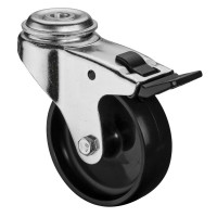 Roulette Appareil Bloc. Dir. Plastique noir Ø75mm 50kg Oeil Roulette Appareil Bloc. Dir. Plastique noir Ø75mm 50kg Oeil