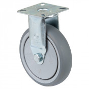 Roulette Appareil Fixe Caoutchouc Gris Ø100mm 90kg Platine