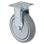 Roulette Appareil Fixe Caoutchouc Gris Ø100mm 90kg Platine