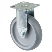 Roulette Appareil Fixe Caoutchouc Gris Ø100mm 90kg Platine