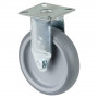 Roulette Appareil Fixe Caoutchouc Gris Ø100mm 90kg Platine